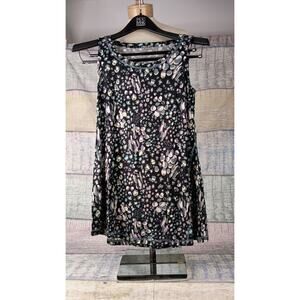 Logo Layers Small Black Animal Print Tank Top Shirt